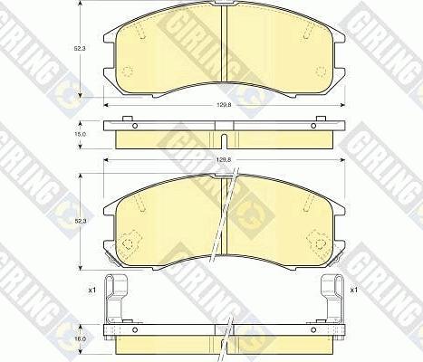 Girling 6109819 - Kit pastiglie freno, Freno a disco autozon.pro