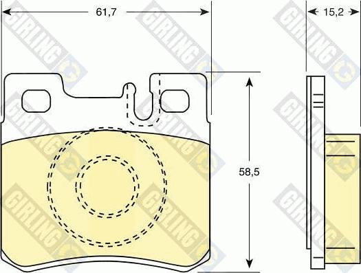 Girling 6109872 - Kit pastiglie freno, Freno a disco autozon.pro