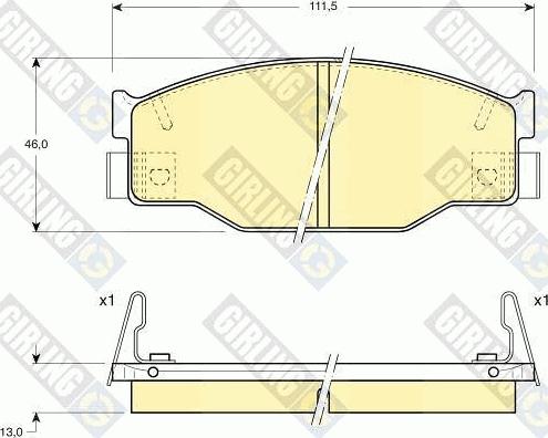 Girling 6109359 - Kit pastiglie freno, Freno a disco autozon.pro