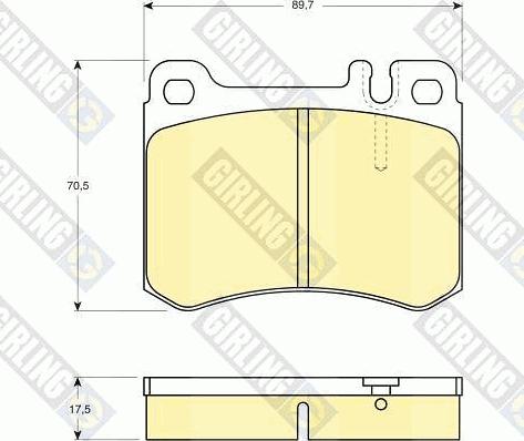 Girling 6109292 - Kit pastiglie freno, Freno a disco autozon.pro