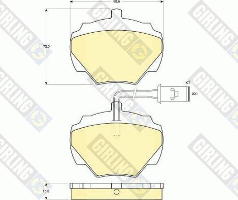 Girling 6109766 - Kit pastiglie freno, Freno a disco autozon.pro