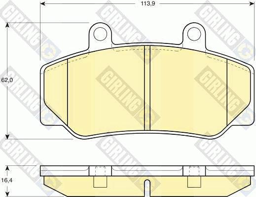 Girling 6109703 - Kit pastiglie freno, Freno a disco autozon.pro