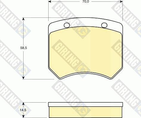 Girling 6109736 - Kit pastiglie freno, Freno a disco autozon.pro