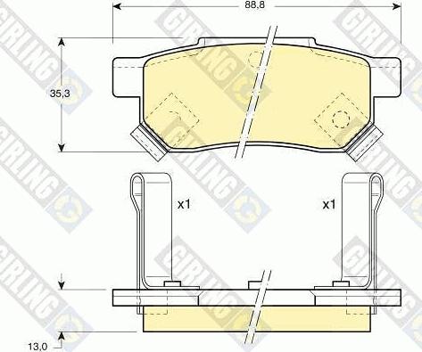 Girling 6104999 - Kit pastiglie freno, Freno a disco autozon.pro