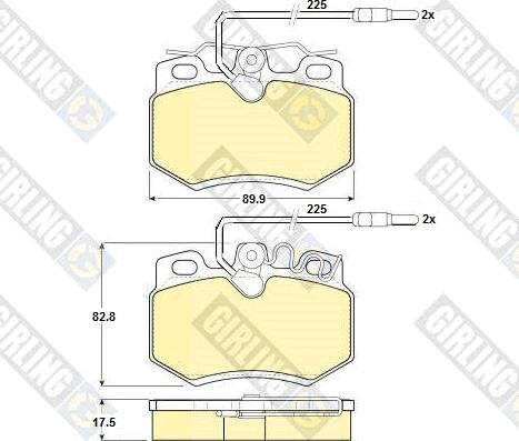 Girling 6104461 - Kit pastiglie freno, Freno a disco autozon.pro