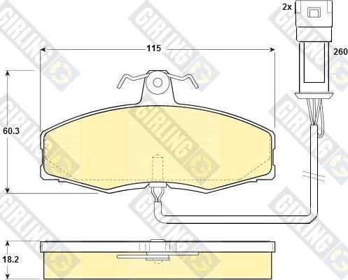 Girling 6104401 - Kit pastiglie freno, Freno a disco autozon.pro