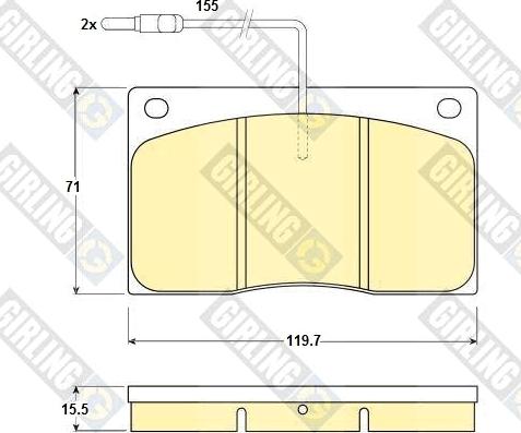 Girling 6104431 - Kit pastiglie freno, Freno a disco autozon.pro