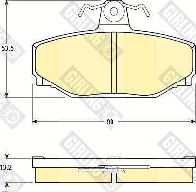 Girling 6104421 - Kit pastiglie freno, Freno a disco autozon.pro