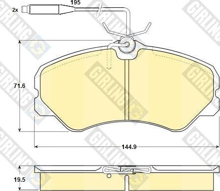 Girling 6104471 - Kit pastiglie freno, Freno a disco autozon.pro