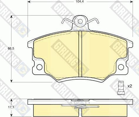 Girling 6104581 - Kit pastiglie freno, Freno a disco autozon.pro