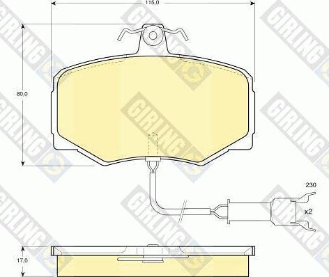 Girling 6104611 - Kit pastiglie freno, Freno a disco autozon.pro