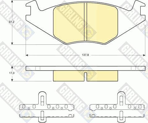 Girling 6104635 - Kit pastiglie freno, Freno a disco autozon.pro