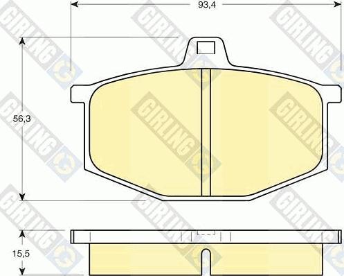 Girling 6104051 - Kit pastiglie freno, Freno a disco autozon.pro