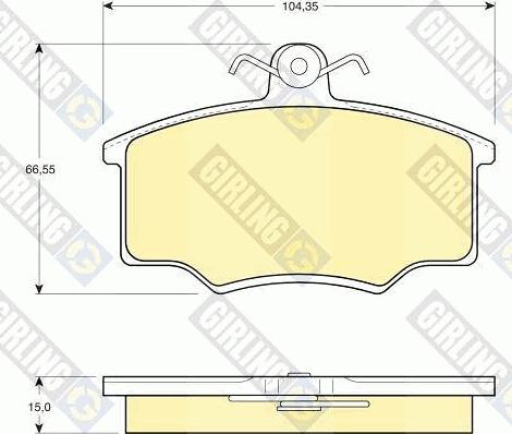 Girling 6104031 - Kit pastiglie freno, Freno a disco autozon.pro