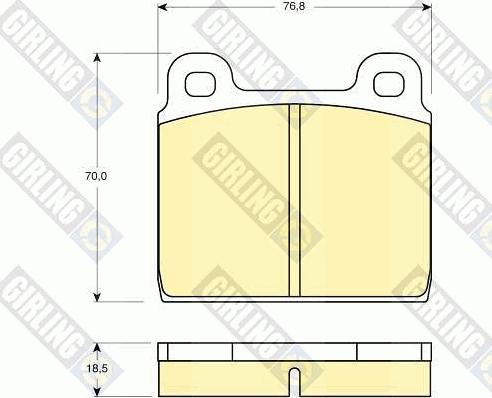 Girling 6104072 - Kit pastiglie freno, Freno a disco autozon.pro