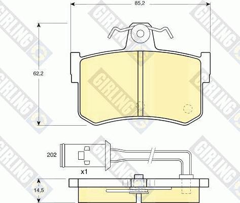 Girling 6104869 - Kit pastiglie freno, Freno a disco autozon.pro