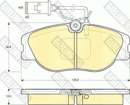 Girling 6104831 - Kit pastiglie freno, Freno a disco autozon.pro