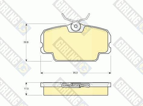 Girling 6104341 - Kit pastiglie freno, Freno a disco autozon.pro