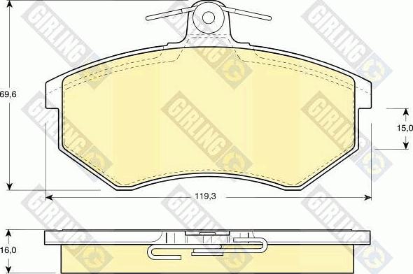 Girling 6104301 - Kit pastiglie freno, Freno a disco autozon.pro