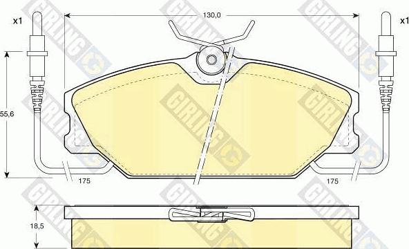 Girling 6104251 - Kit pastiglie freno, Freno a disco autozon.pro