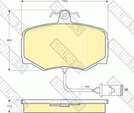 Girling 6104211 - Kit pastiglie freno, Freno a disco autozon.pro