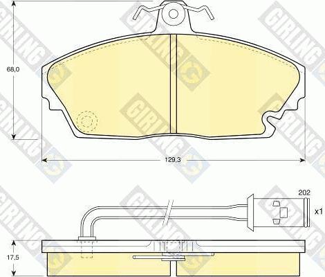 Girling 6104791 - Kit pastiglie freno, Freno a disco autozon.pro