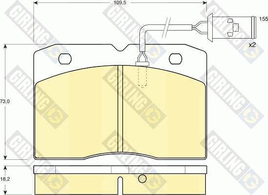 Girling 6104789 - Kit pastiglie freno, Freno a disco autozon.pro