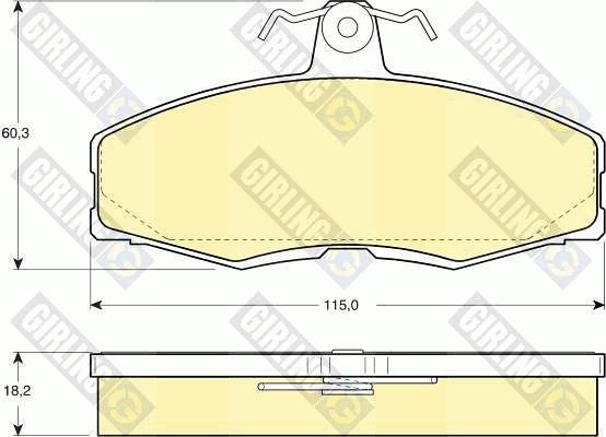 Girling 6104731 - Kit pastiglie freno, Freno a disco autozon.pro