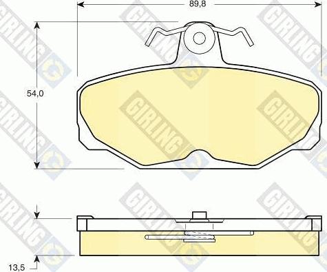 Girling 6104721 - Kit pastiglie freno, Freno a disco autozon.pro