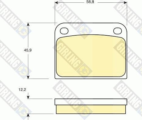 Girling 6105941 - Kit pastiglie freno, Freno a disco autozon.pro