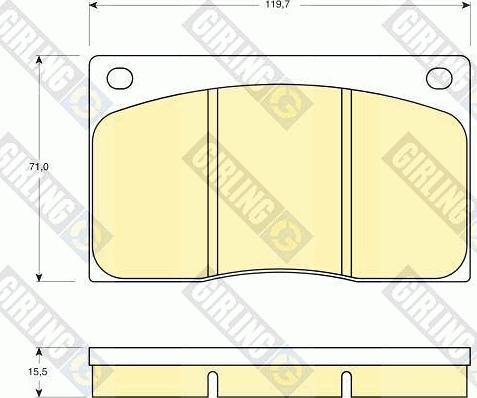 Girling 6105851 - Kit pastiglie freno, Freno a disco autozon.pro