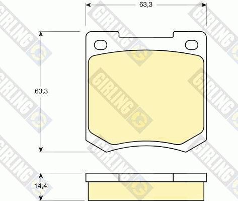 Girling 6105351 - Kit pastiglie freno, Freno a disco autozon.pro