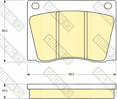 Girling 6105311 - Kit pastiglie freno, Freno a disco autozon.pro