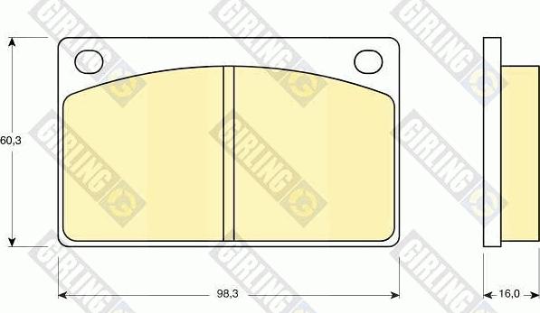 Girling 6105761 - Kit pastiglie freno, Freno a disco autozon.pro