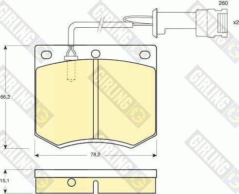 Girling 6106931 - Kit pastiglie freno, Freno a disco autozon.pro