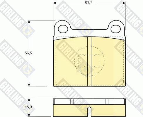 Girling 6106482 - Kit pastiglie freno, Freno a disco autozon.pro