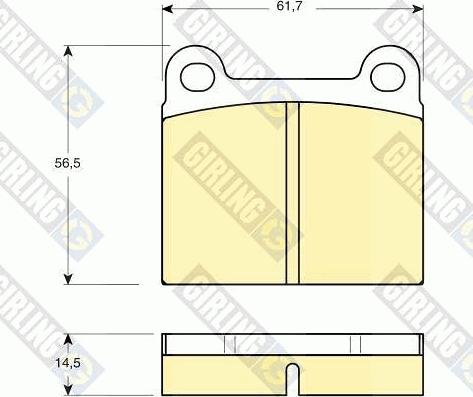 Girling 6106562 - Kit pastiglie freno, Freno a disco autozon.pro