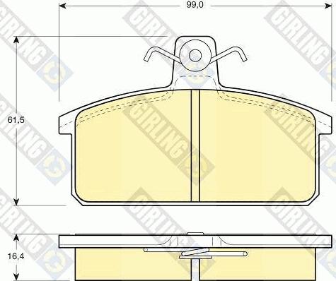 Girling 6106571 - Kit pastiglie freno, Freno a disco autozon.pro