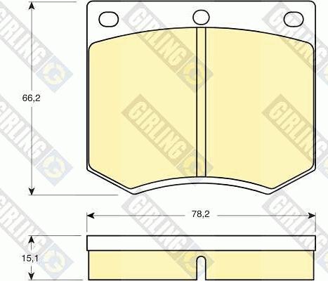 Girling 6106601 - Kit pastiglie freno, Freno a disco autozon.pro