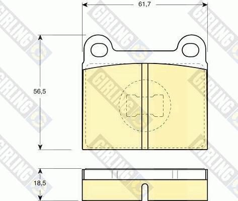 Girling 6106632 - Kit pastiglie freno, Freno a disco autozon.pro