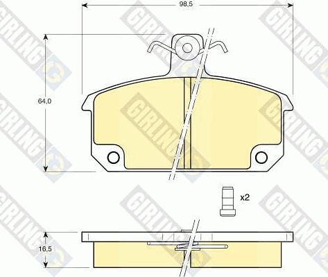 Girling 6106321 - Kit pastiglie freno, Freno a disco autozon.pro