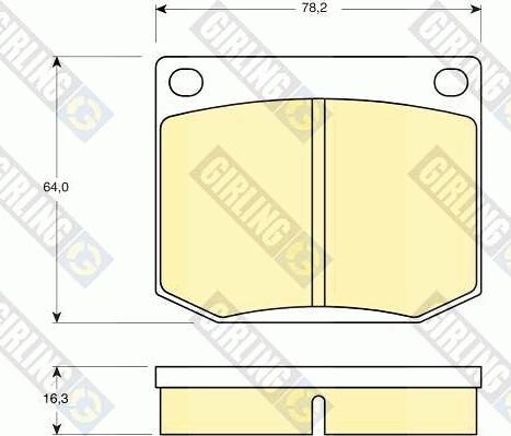 Girling 6106371 - Kit pastiglie freno, Freno a disco autozon.pro