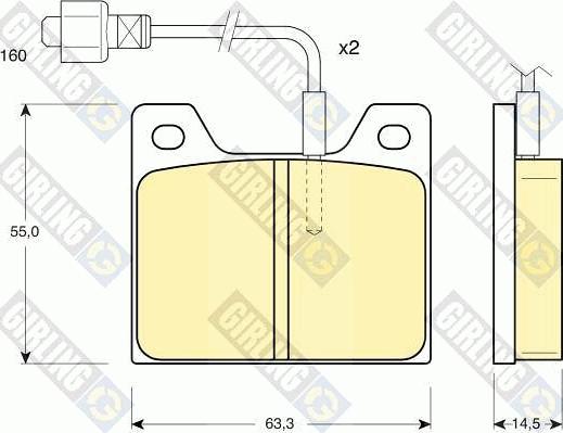 Girling 6106271 - Kit pastiglie freno, Freno a disco autozon.pro