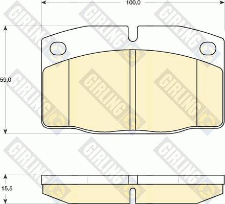 Girling 6101999 - Kit pastiglie freno, Freno a disco autozon.pro