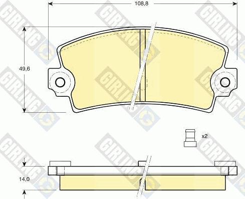 Girling 6101493 - Kit pastiglie freno, Freno a disco autozon.pro