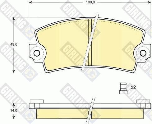 Girling 6101483 - Kit pastiglie freno, Freno a disco autozon.pro