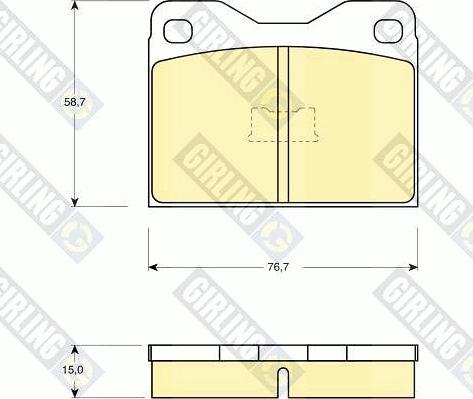 Girling 6101592 - Kit pastiglie freno, Freno a disco autozon.pro