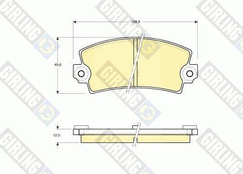 Girling 6101553 - Kit pastiglie freno, Freno a disco autozon.pro