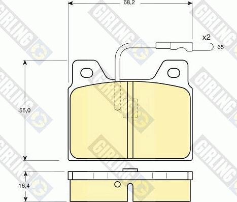 Girling 6101561 - Kit pastiglie freno, Freno a disco autozon.pro