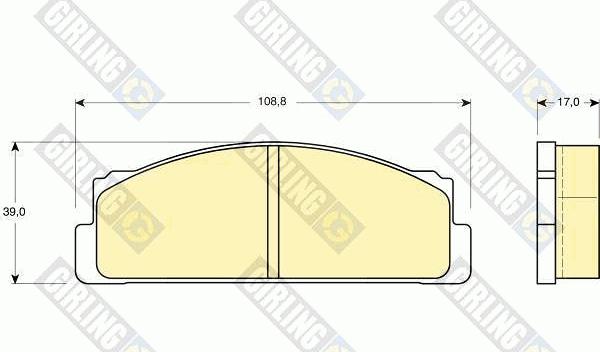 Girling 6101063 - Kit pastiglie freno, Freno a disco autozon.pro